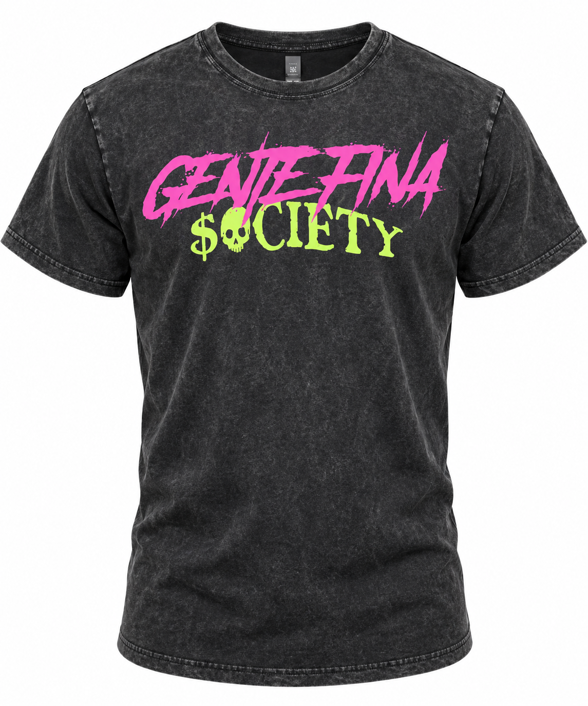 GENTE FINA $ociety Retro 80s Style $kull T-Shirt