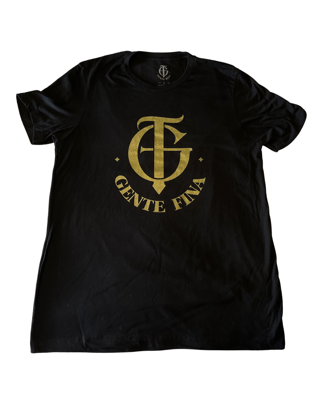 GENTE FINA GOLD MONOGRAM T-SHIRT
