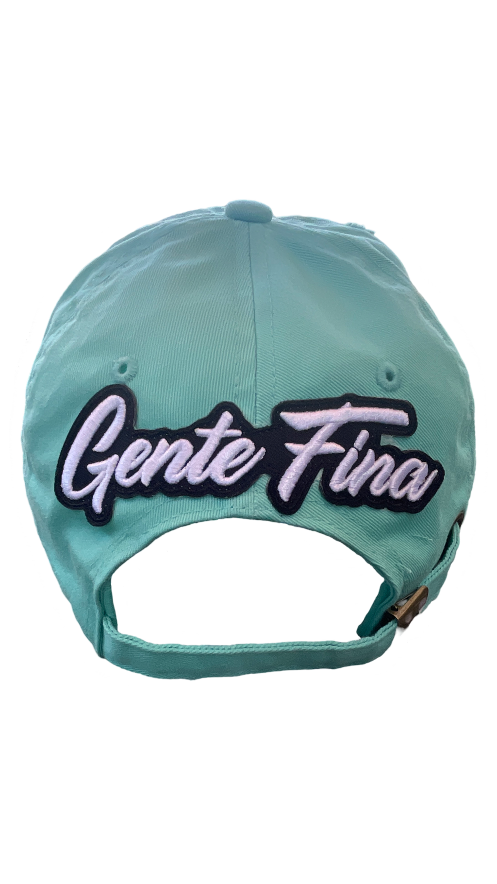 GENTE FINA ROSE MONOGRAM DISTRESSED CAP