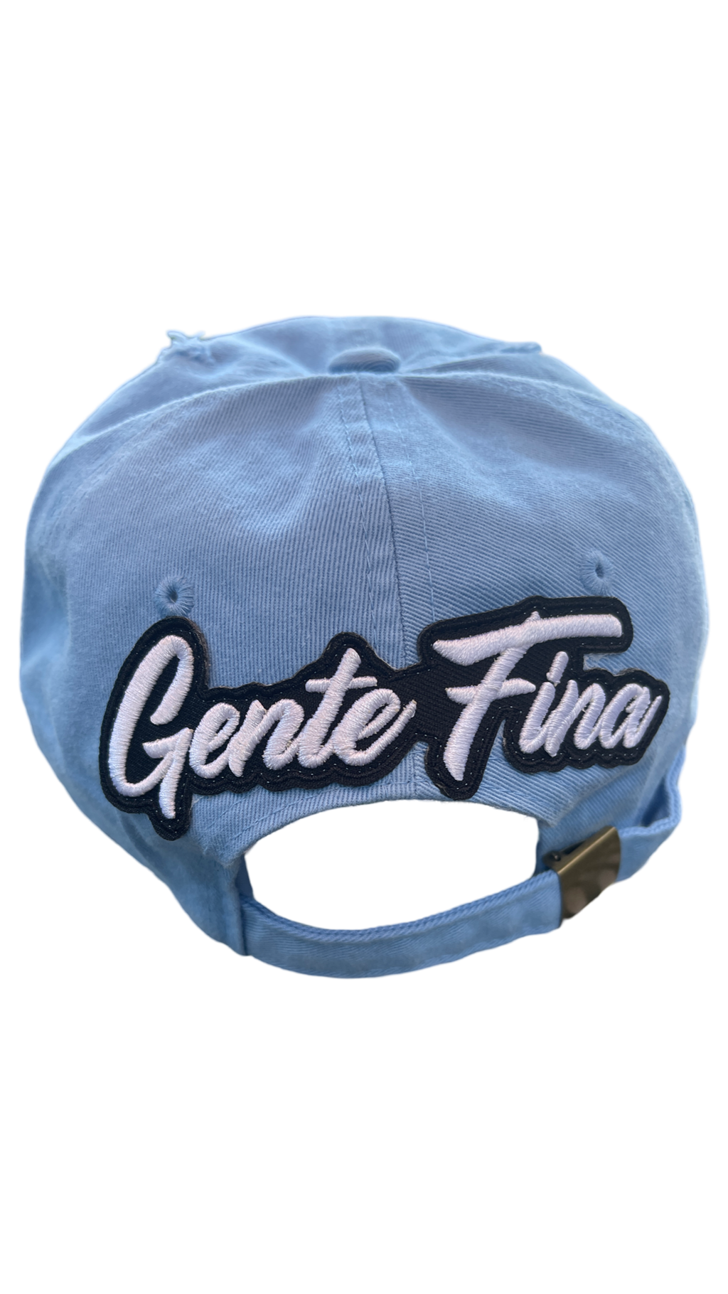 GENTE FINA ROSE MONOGRAM DISTRESSED CAP