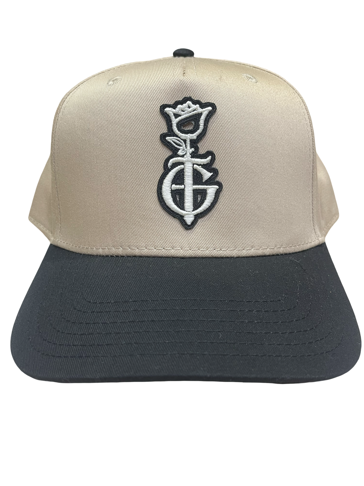 GENTE FINA Rose Monogram Baseball Hat