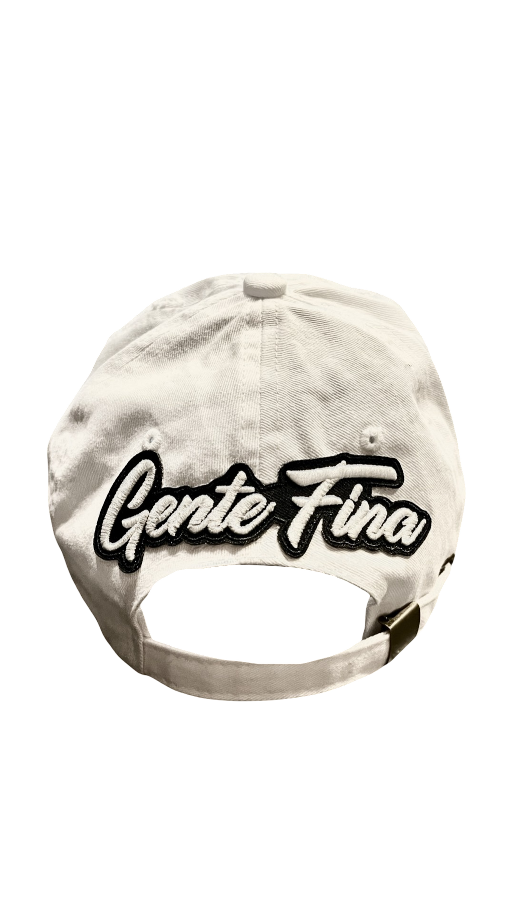 GENTE FINA ROSE MONOGRAM DISTRESSED CAP
