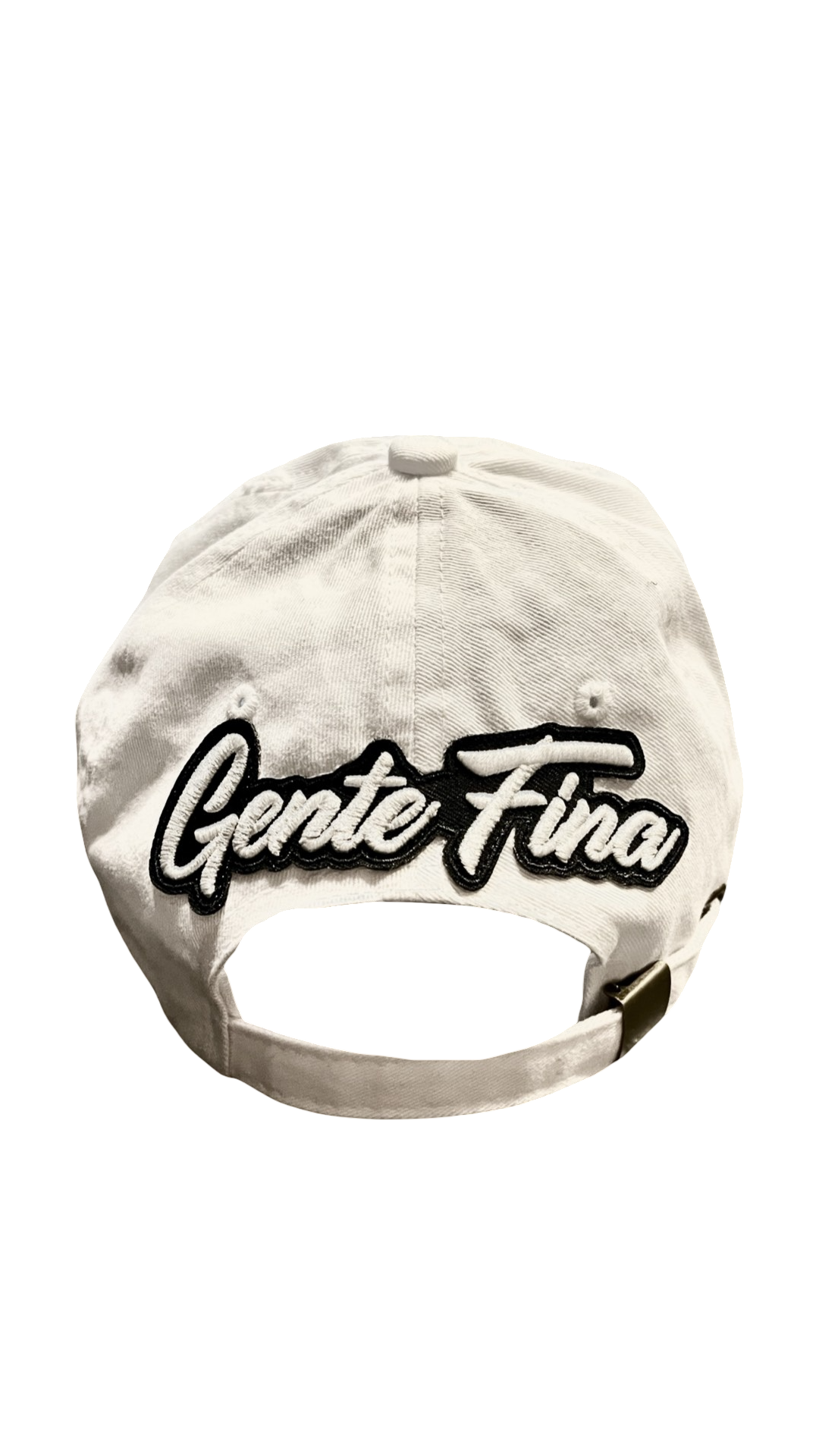 GENTE FINA ROSE MONOGRAM DISTRESSED CAP